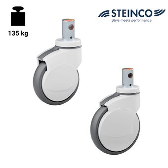 TR-24ST-S-Ruote in poliuretano termoplastico grigio antitraccia